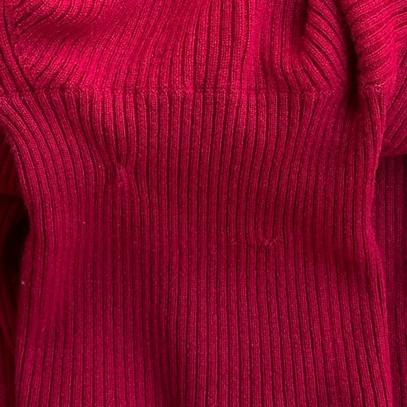 Dark Red Oxblood Cashmere Turtleneck Knit Sweater ~ L - Picture 9 of 13